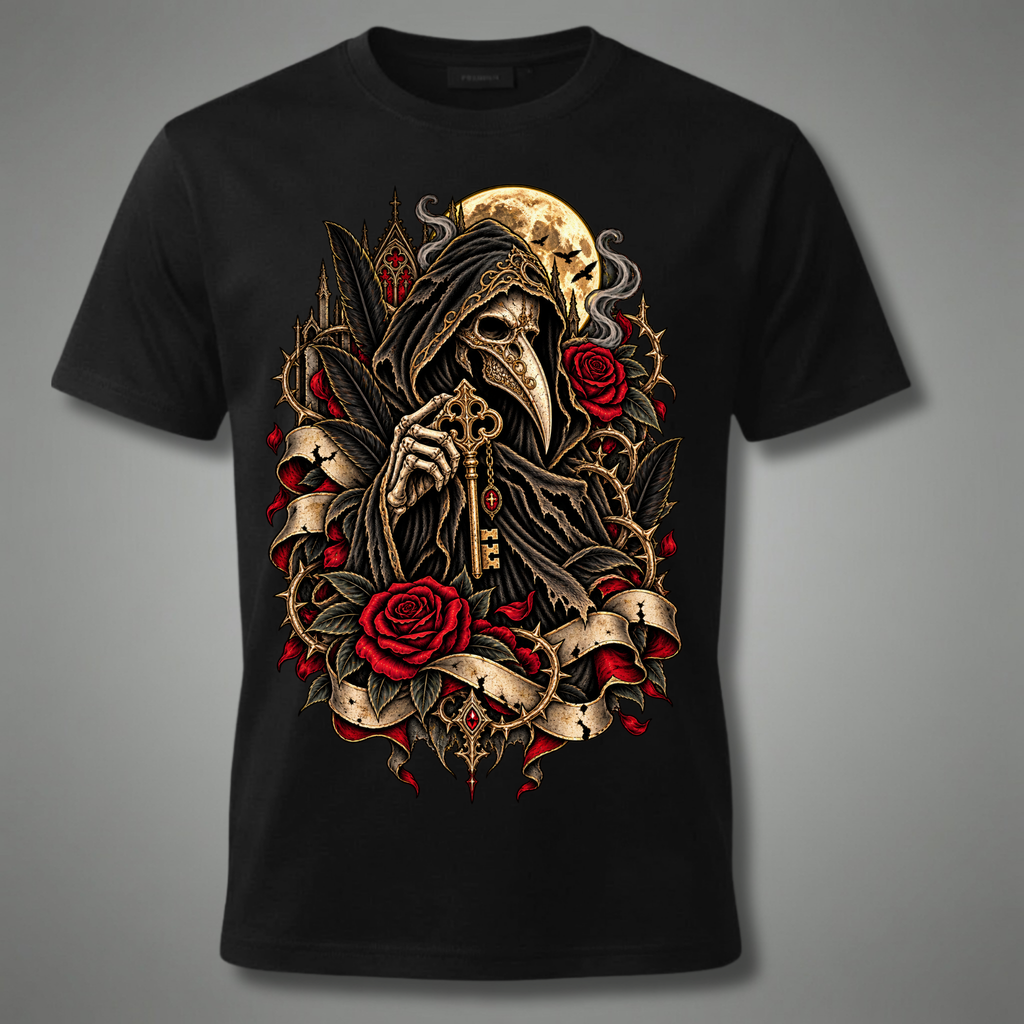 Gravekeeper – Gothic Reaper Key T-Shirt