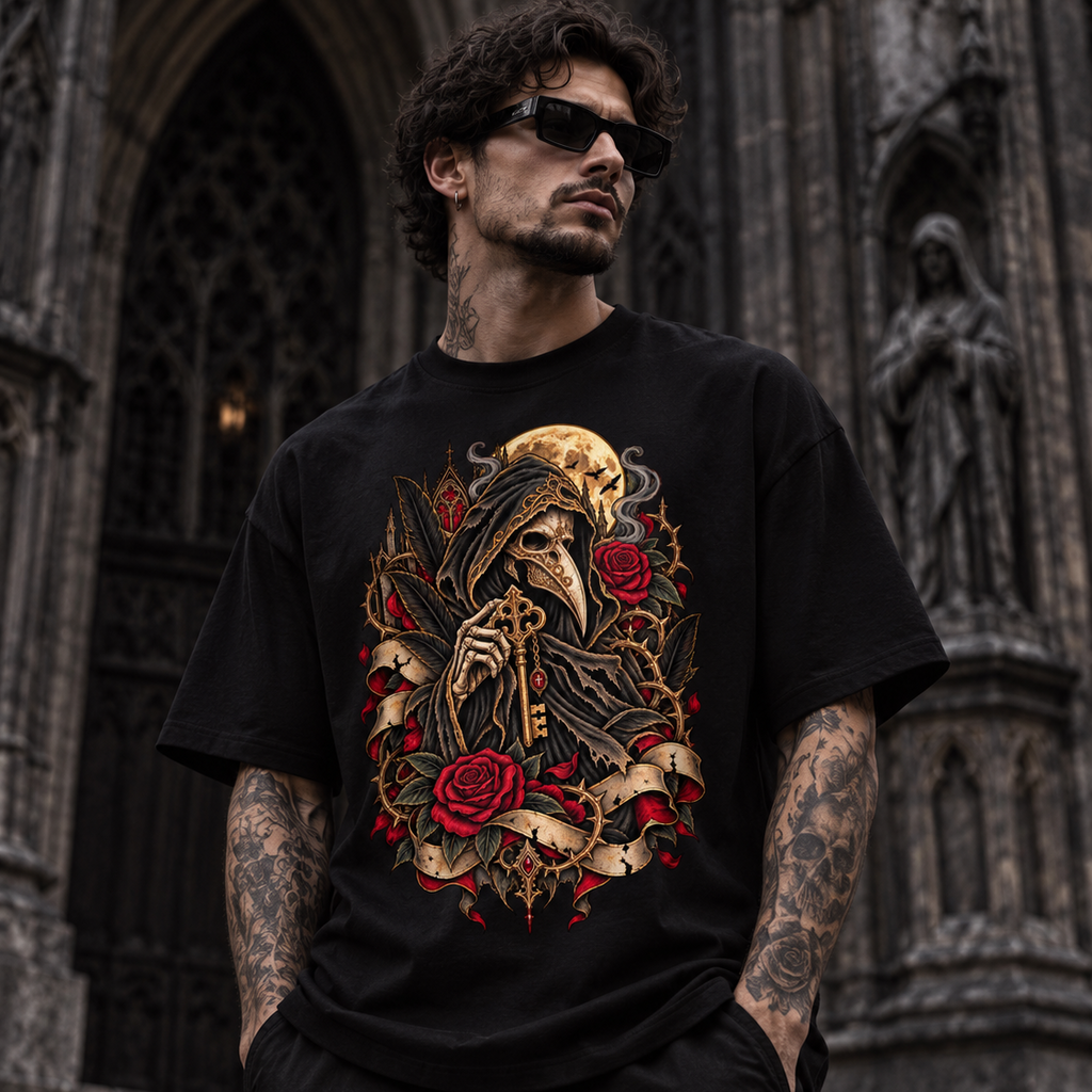 Gravekeeper – Gothic Reaper Key T-Shirt