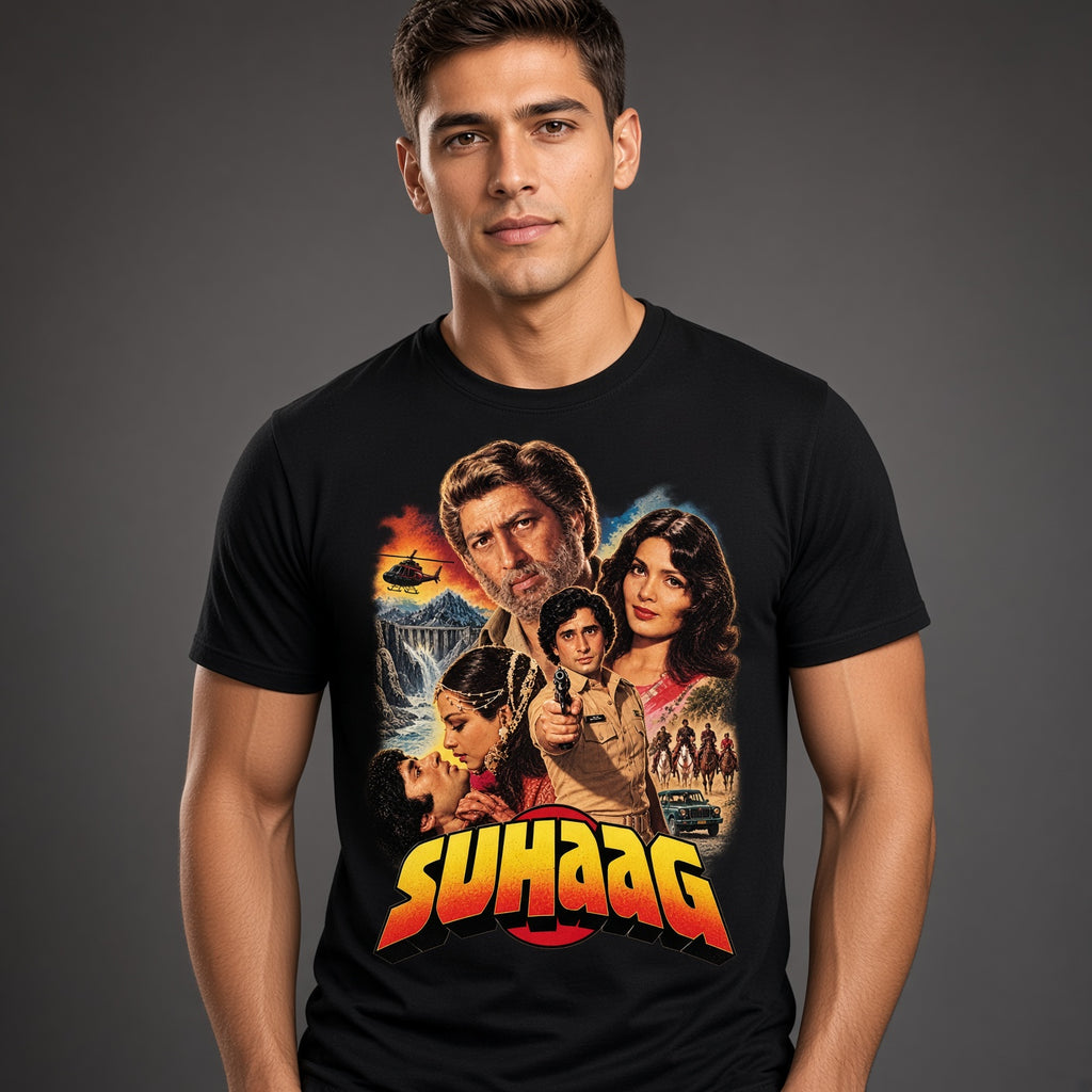 Suhaag – Classic Bollywood Action Romance T-Shirt