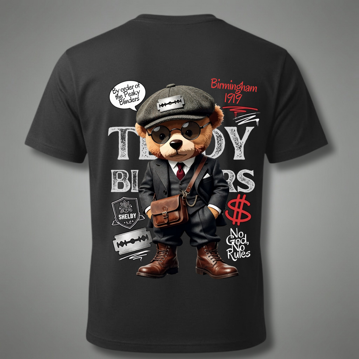 No God No Rules - Teddy Blinders Unisex T Shirt