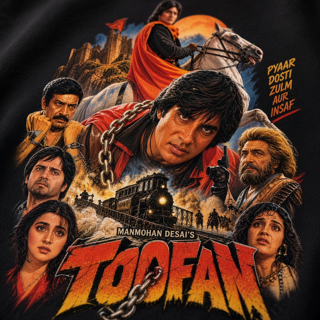 Toofan – Retro Bollywood Action Adventure T-Shirt