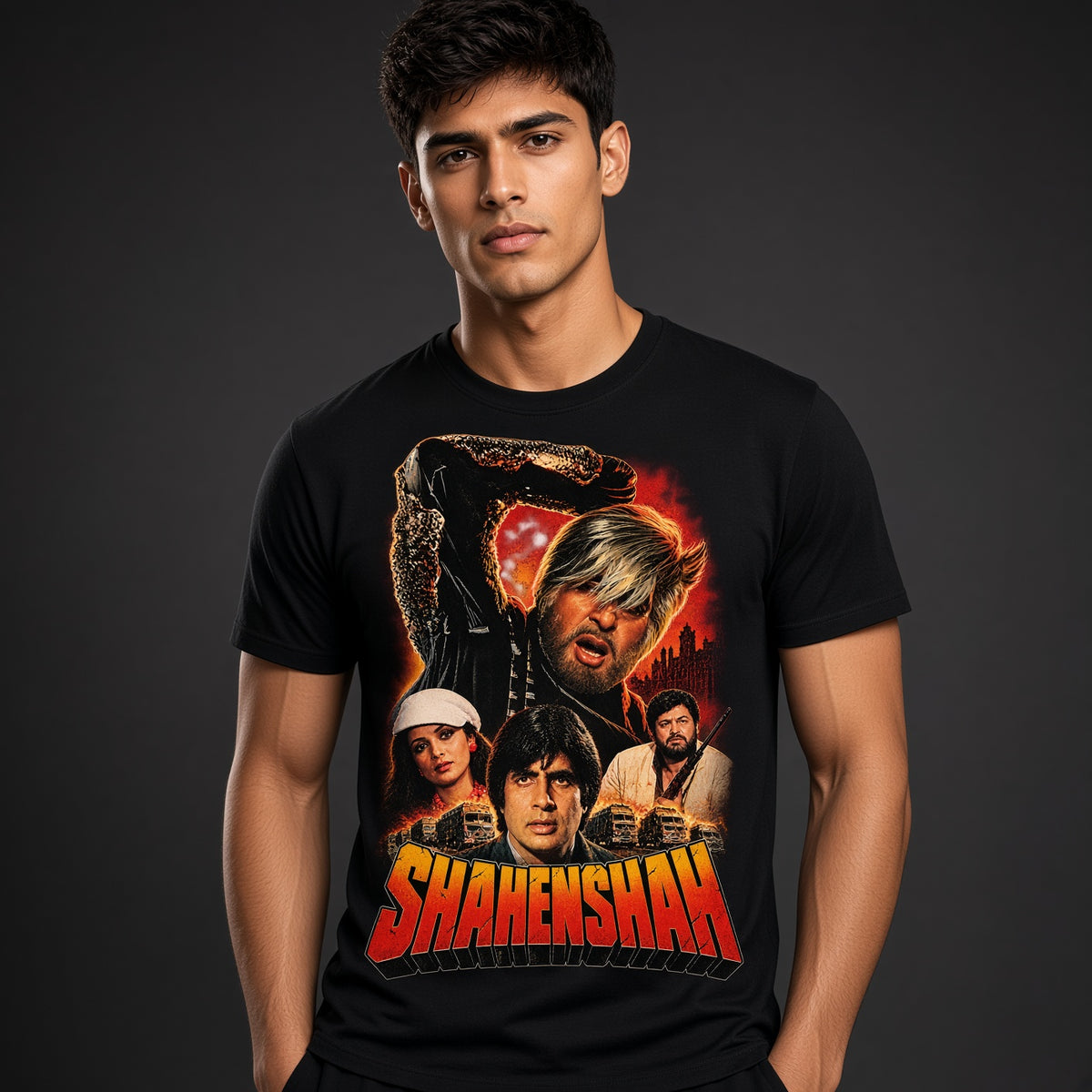 Shahenshah – Retro Bollywood Action T-Shirt