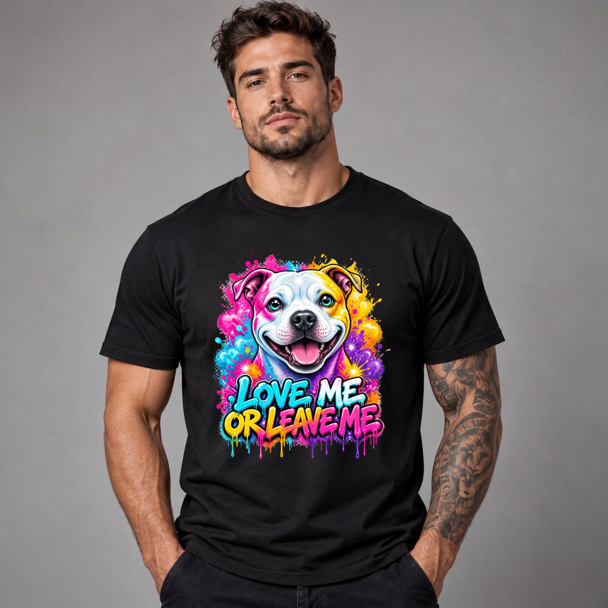 Love Me Or Leave Me – Bully Dog Graphic T-Shirt