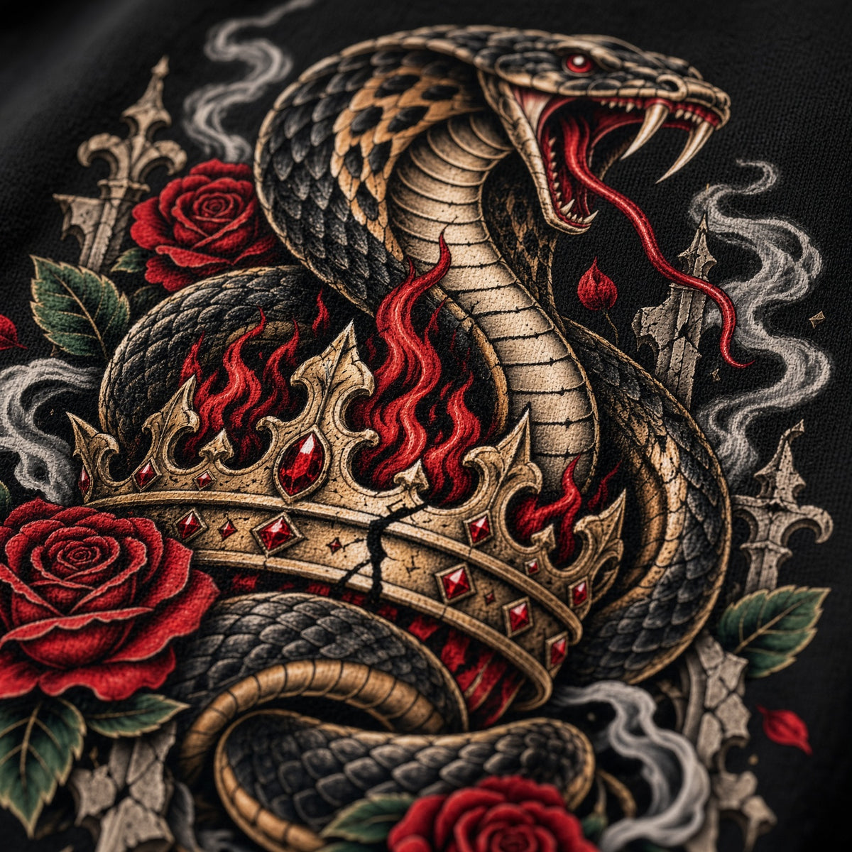Venom Crown – Gothic Cobra T-Shirt