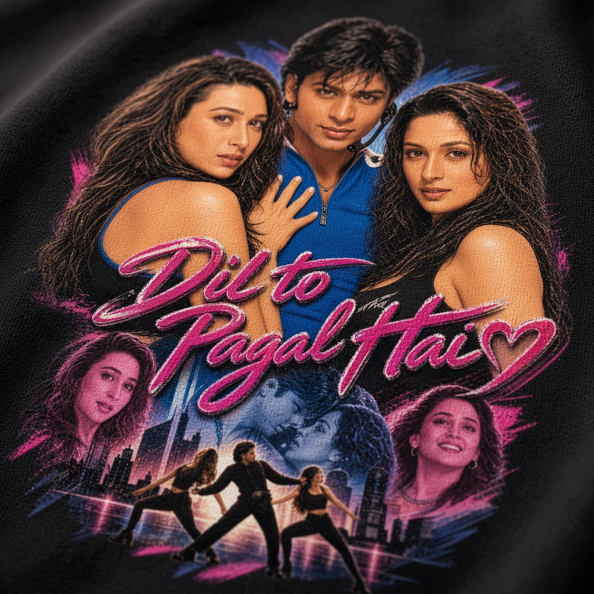 Dil To Pagal Hai – Retro Bollywood Romance T-Shirt