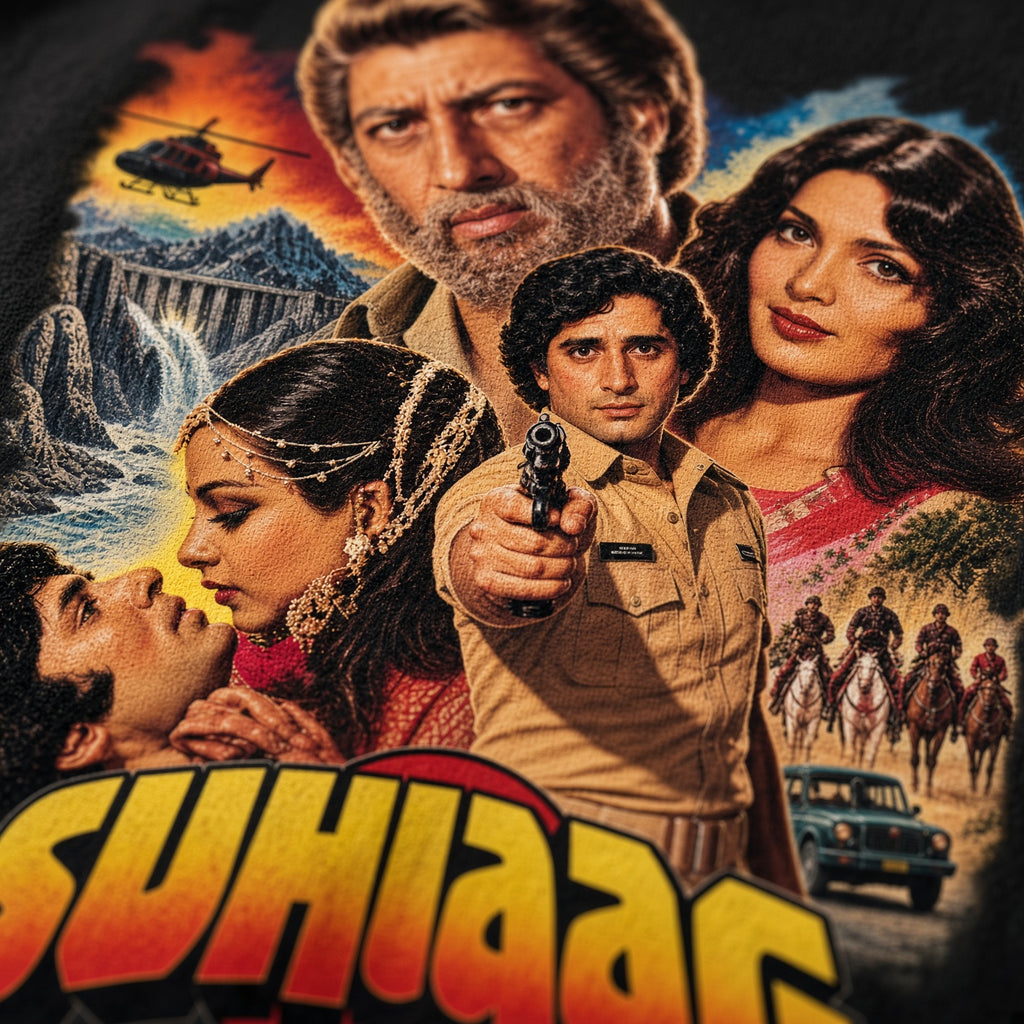 Suhaag – Classic Bollywood Action Romance T-Shirt