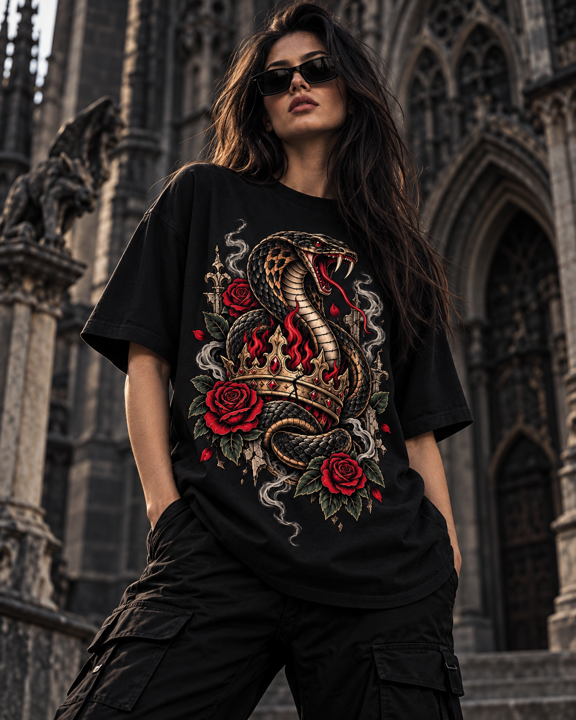 Venom Crown – Gothic Cobra T-Shirt
