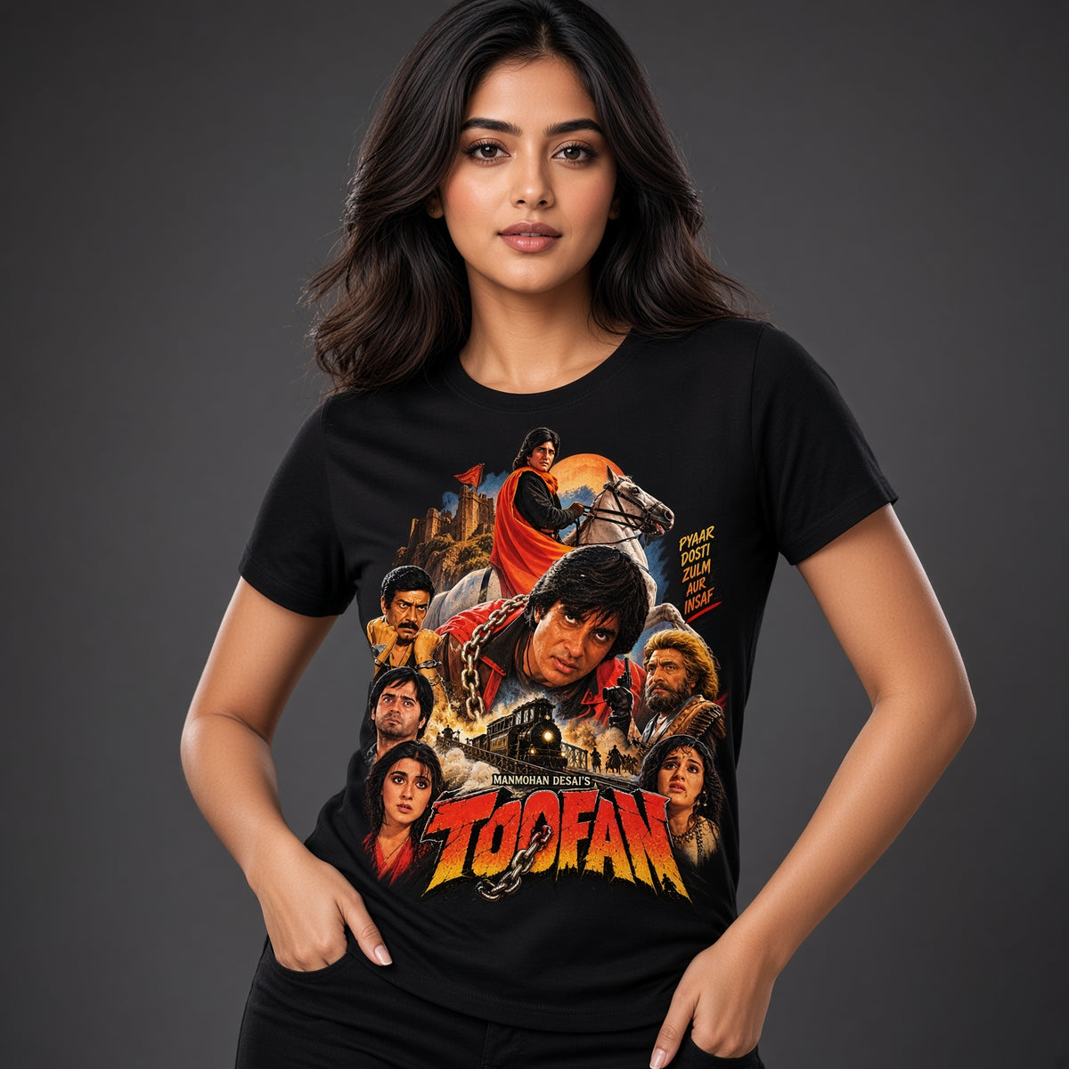 Toofan – Retro Bollywood Action Adventure T-Shirt