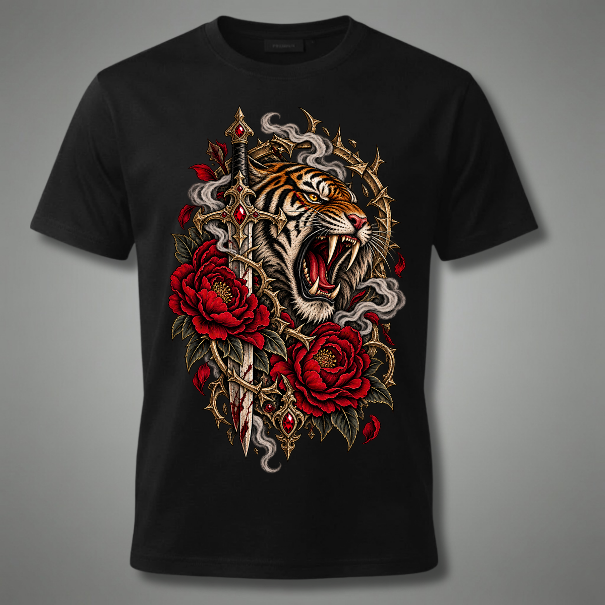Crowned Beast – Gothic Tiger T-Shirt