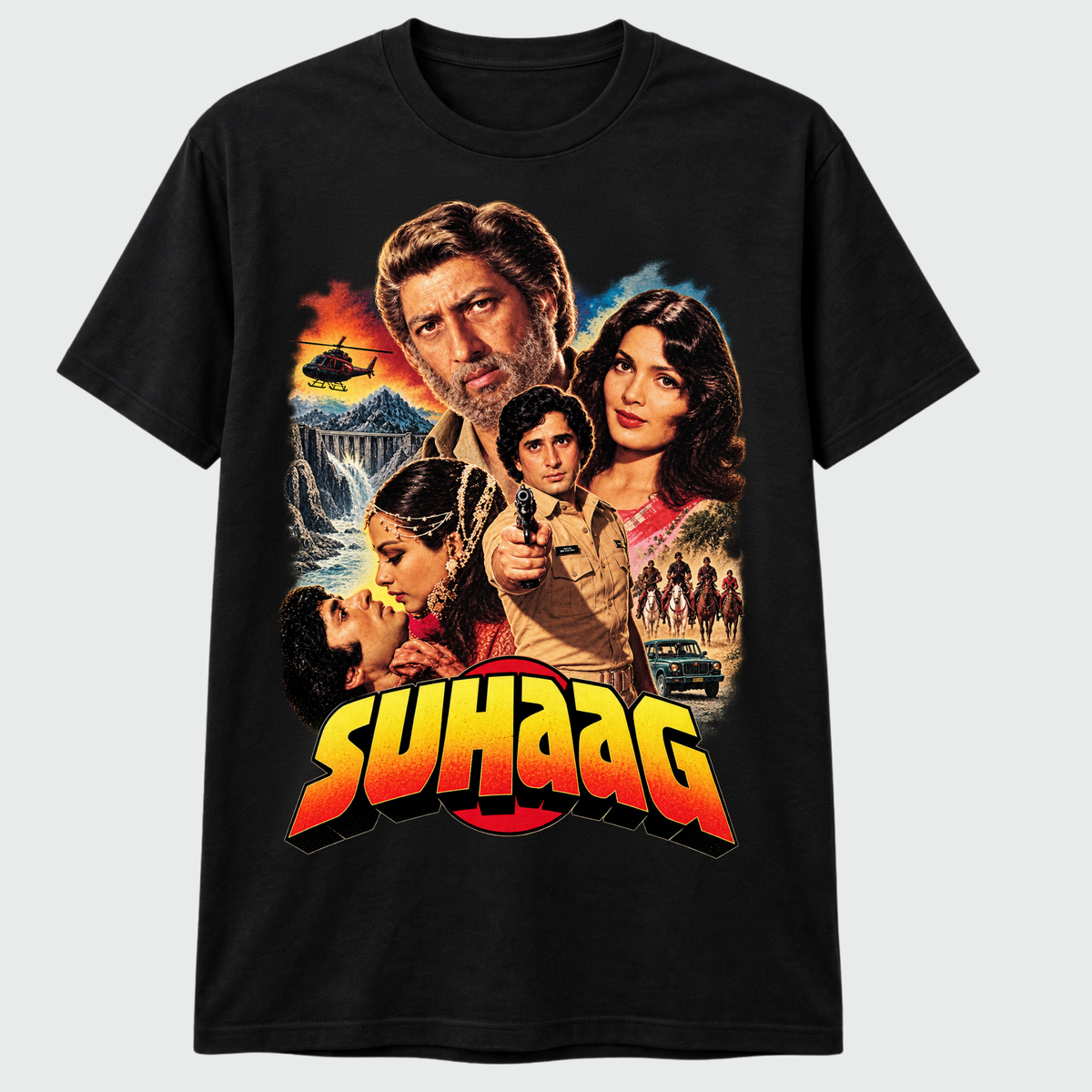 Suhaag – Classic Bollywood Action Romance T-Shirt