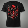 Crimson Wing – Gothic Bat Heart T-Shirt