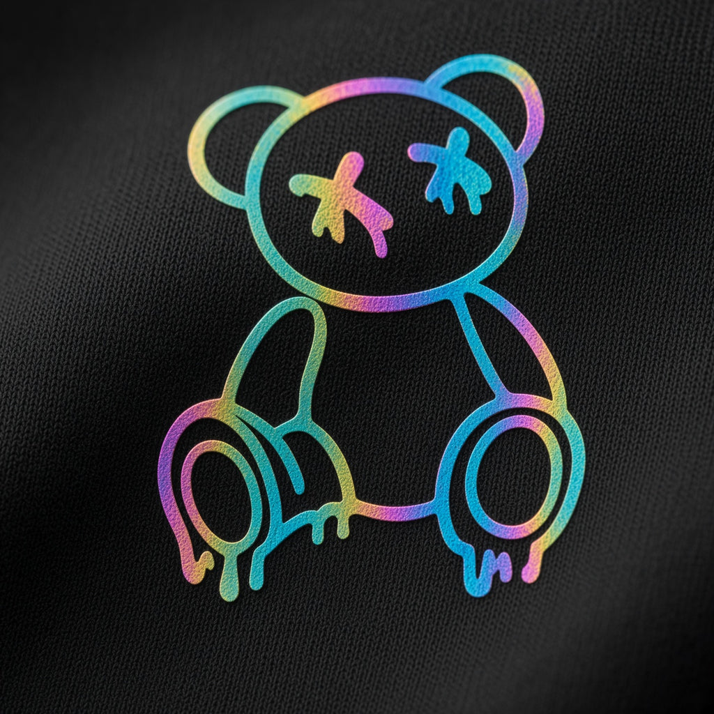 Neon Teddy Black T-Shirt
