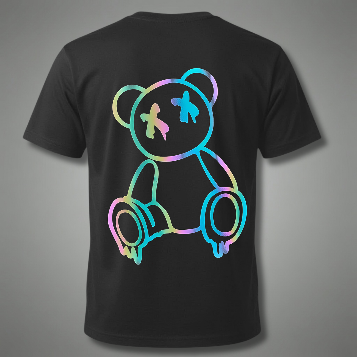 Neon Teddy Black T-Shirt